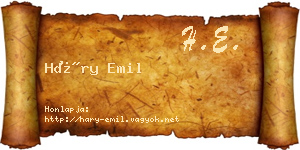 Háry Emil névjegykártya