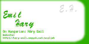 emil hary business card